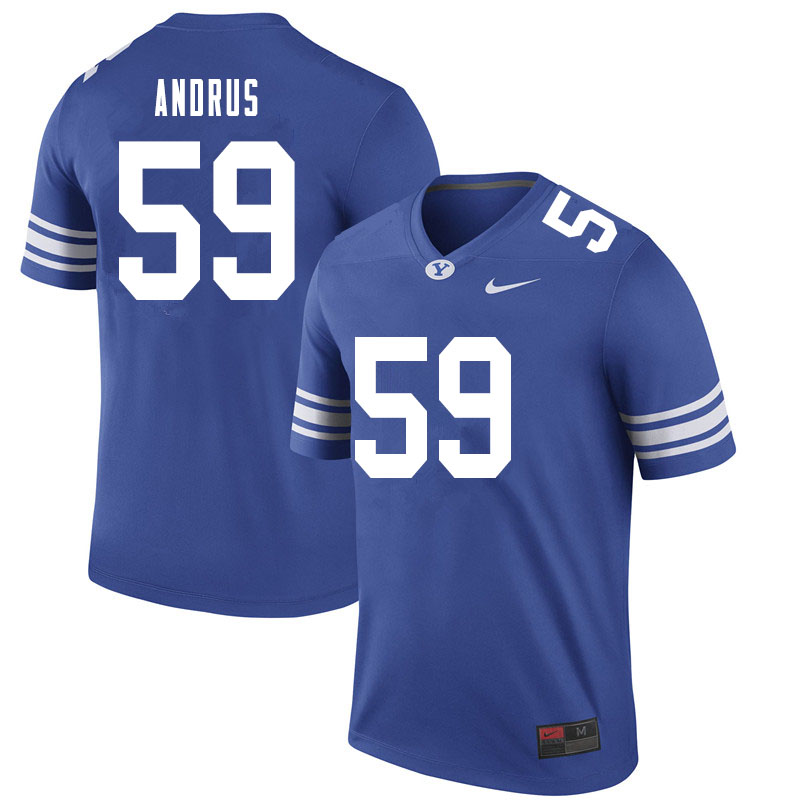 Men #59 Truman Andrus BYU Cougars College Football Jerseys Sale-Royal